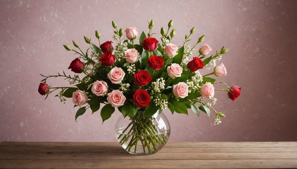 Composition florale pour la saint-valentin : un amour fleuri